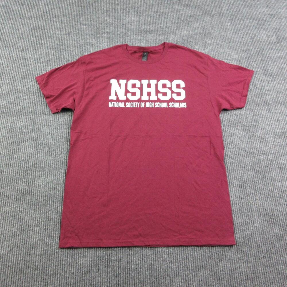 NSHSS Shirt Mens L Red National Society High School Scholars Gildan Graphic Tee